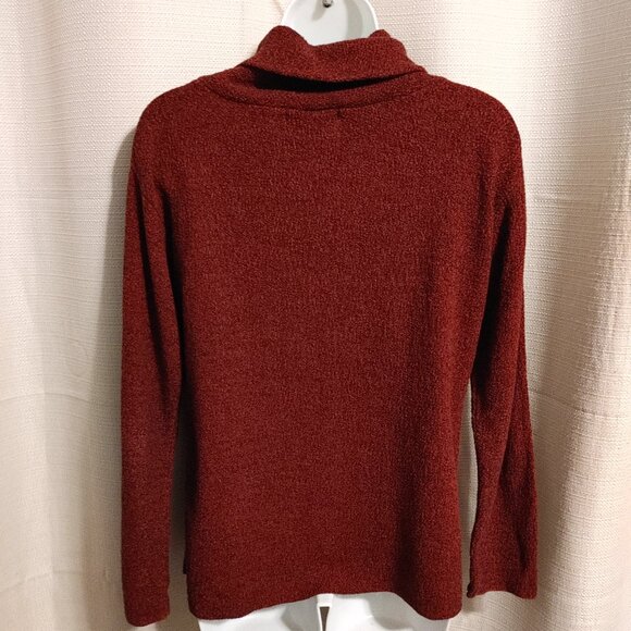 (3/$20) Vintage Margaret Winters Women's Cowl Neck Sweater Burgundy Size XS - Picture 2 of 12